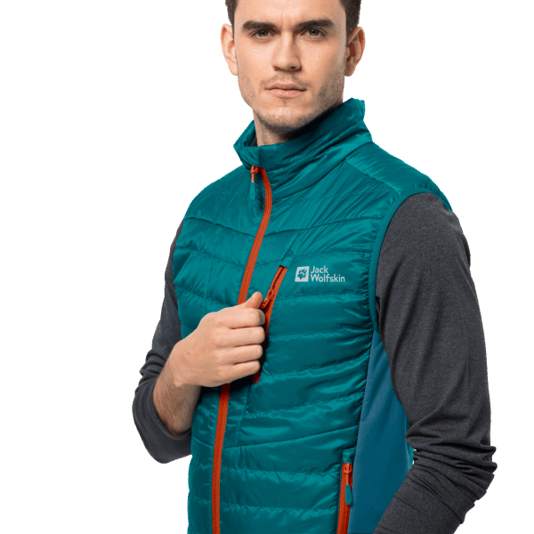 Heren Routeburn Pro Geïsoleerd Vest Jack Wolfskin Bay Blue Fashion