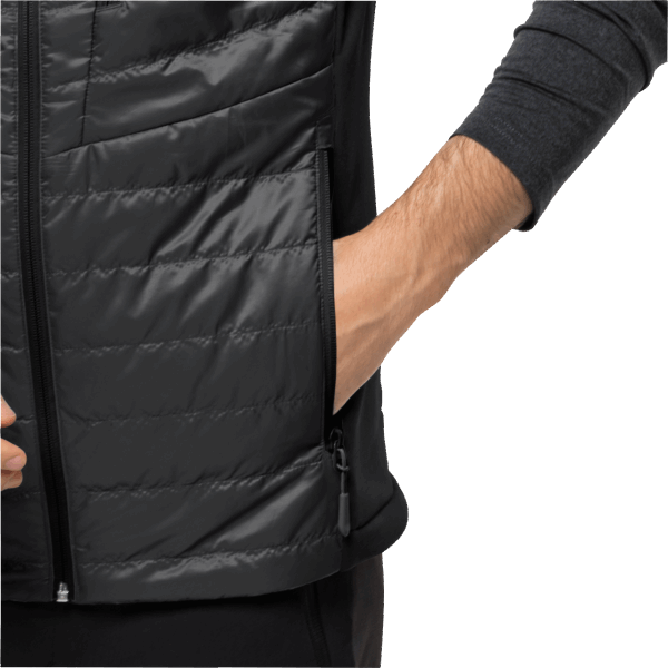 Heren Routeburn Pro Geïsoleerd Vest Jack Wolfskin Collectie Zwart