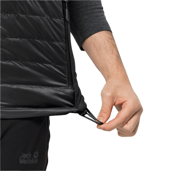 Heren Routeburn Pro Geïsoleerd Vest Jack Wolfskin Collectie Zwart