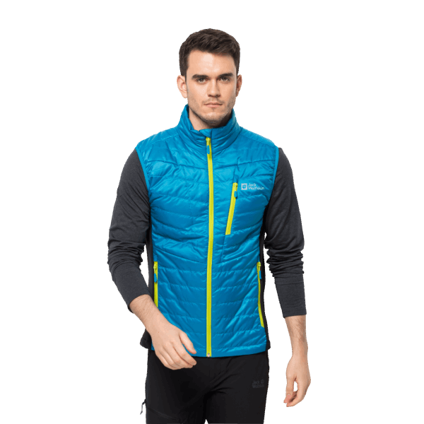 Heren Routeburn Pro Geïsoleerd Vest Blauw Pacific Jack Wolfskin Collecties