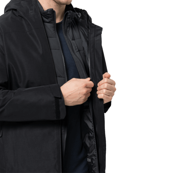 Heren Geïsoleerde Bergland Jas Origins Jack Wolfskin Phantom