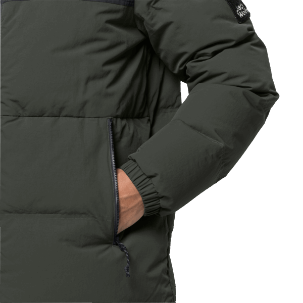 Jack Wolfskin Antiek Groen Alex Donsjack Voor Heren Origineel