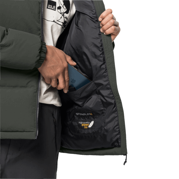 Jack Wolfskin Antiek Groen Alex Donsjack Voor Heren Origineel