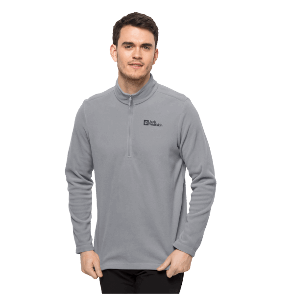 Leigrijze Jack Wolfskin Heren Taunus Halve Rits Origins