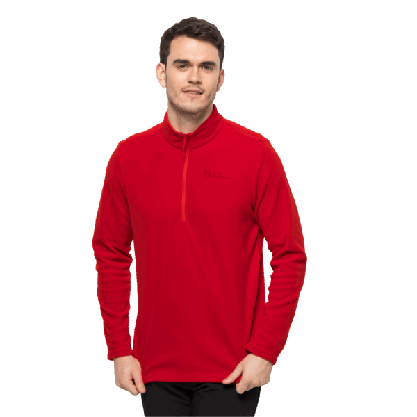 Fashion Jack Wolfskin Adrenaline Rood Heren Taunus Halve Rits
