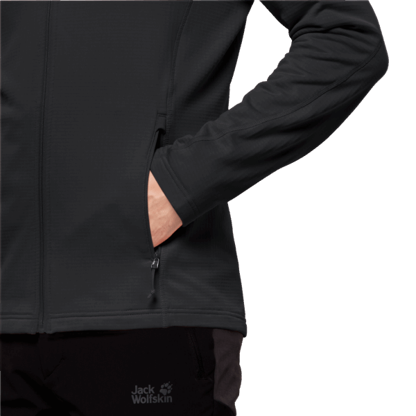 Heren Kolbenberg Hot Jack Wolfskin Zwart Met Volledige Ritssluiting