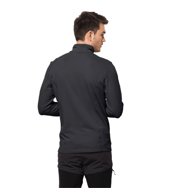 Jack Wolfskin Zwarte Kolbenberg Herenmode Met Halve Rits