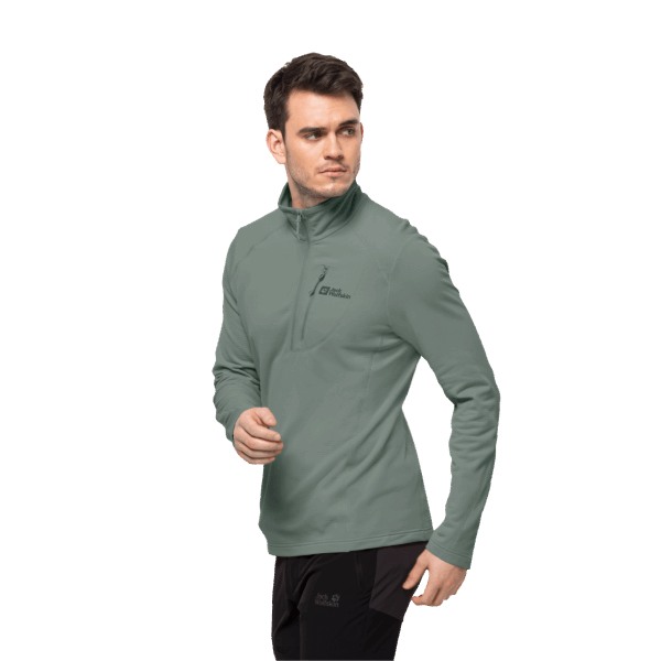Jack Wolfskin Collectie Kolbenberg Heg Groen Met Halve Rits Voor Heren