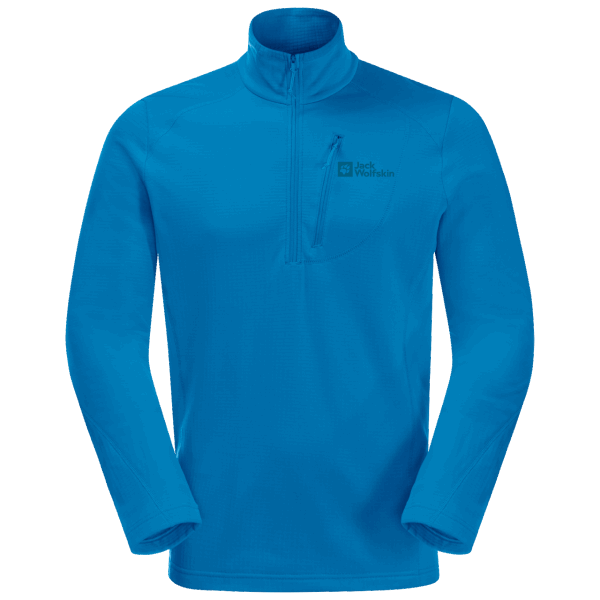 Jack Wolfskin Heren Kolbenberg Halve Rits Origins Blue Pacific