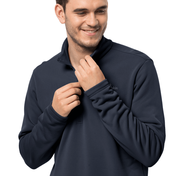Fashion Heren Baiselberg Half-zip Jack Wolfskin Nachtblauw