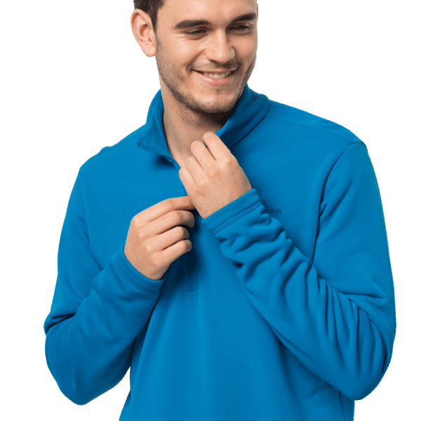 Collectie Baiselberg Blauwe Pacific Jack Wolfskin Met Halve Rits Voor Heren