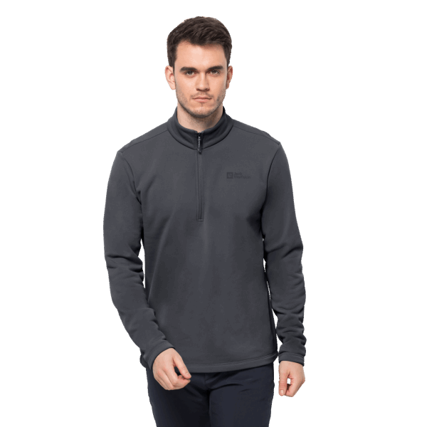 Origin Jack Wolfskin Heren Baiselberg Halve Rits Ebbenhout