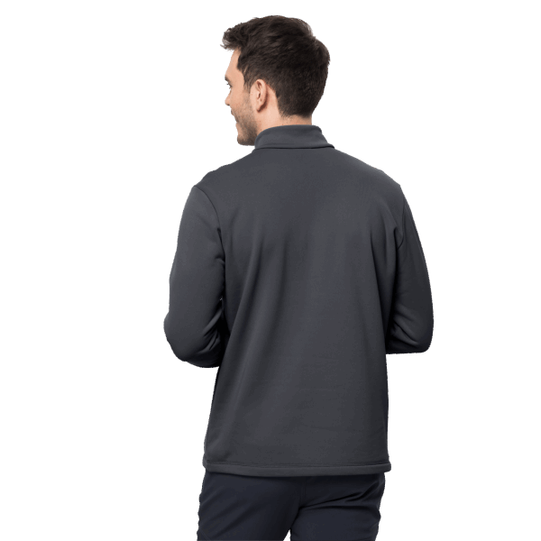 Origin Jack Wolfskin Heren Baiselberg Halve Rits Ebbenhout