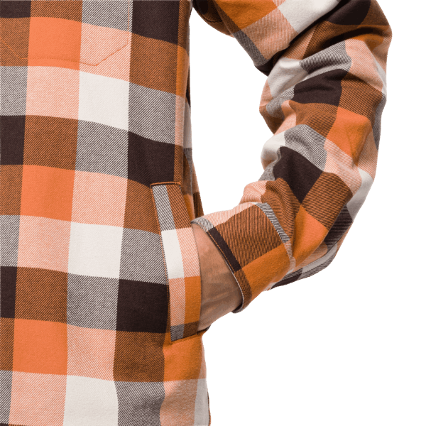 Merk Oranje Herfstruiten Felsenweg Geïsoleerd Herenoverhemd Jack Wolfskin