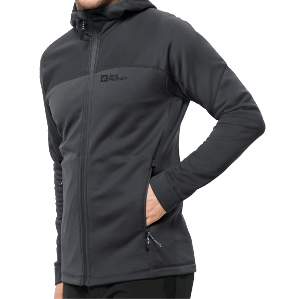Heren Hirschberg Hooded Full-zip Nieuwe Jack Wolfskin Phantom