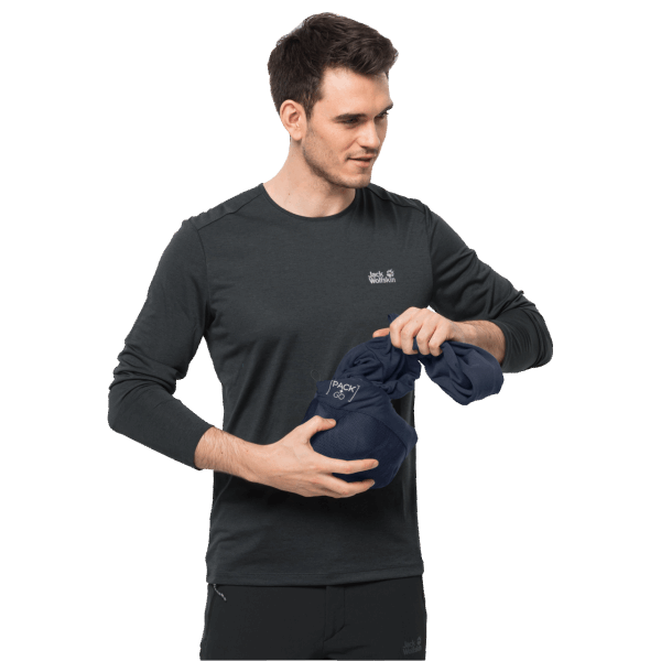 Jack Wolfskin Origins Night Blue Pack & Go Voor Heren Met Volledige Ritssluiting