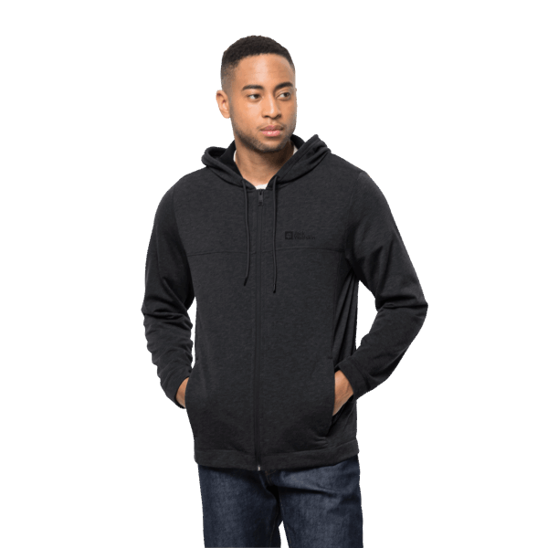 Jack Wolfskin Heren Waldsee Jack Met Capuchon Zwart Merk
