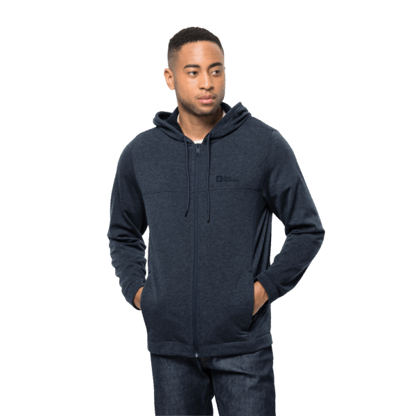 Nachtblauw Jack Wolfskin Origineel Waldsee Jack Met Capuchon Voor Heren