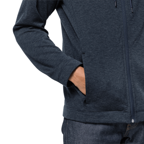 Nachtblauw Jack Wolfskin Origineel Waldsee Jack Met Capuchon Voor Heren