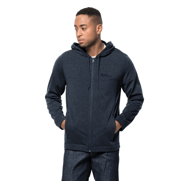 Nachtblauw Jack Wolfskin Origineel Waldsee Jack Met Capuchon Voor Heren