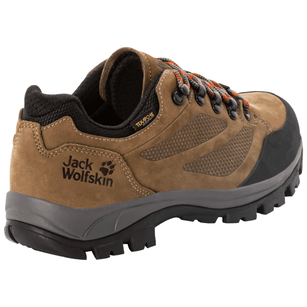 Brand Jack Wolfskin Heren Rebellion Texapore Low Bruin-rood
