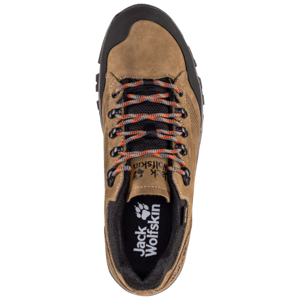 Brand Jack Wolfskin Heren Rebellion Texapore Low Bruin-rood