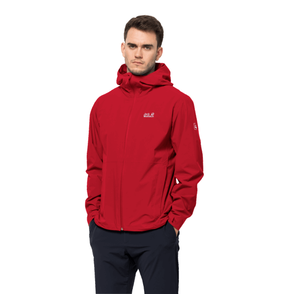 Heren Pack & Go Shell Collectie Jack Wolfskin Adrenaline Rood