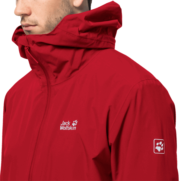 Heren Pack & Go Shell Collectie Jack Wolfskin Adrenaline Rood