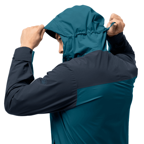 Jack Wolfskin Brand Heren Go Hike Jas Blauw Koraal