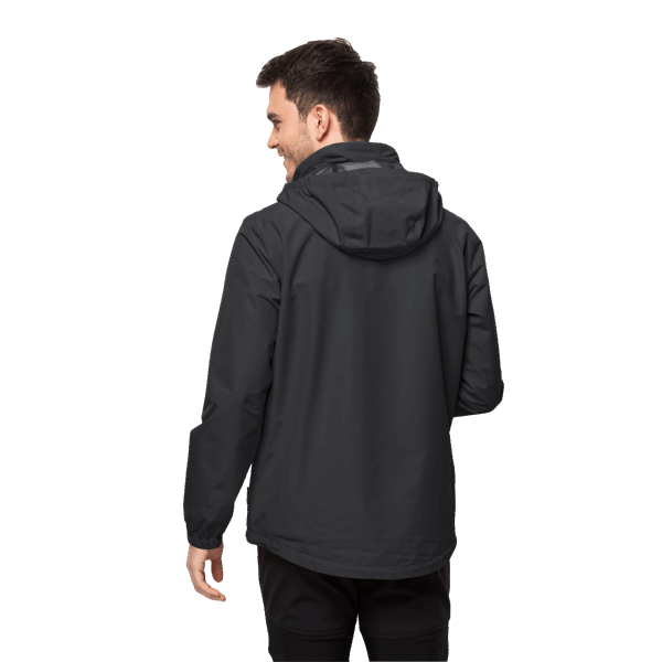 Zwarte Heren Jas Stormy Point 2l Origin Jack Wolfskin