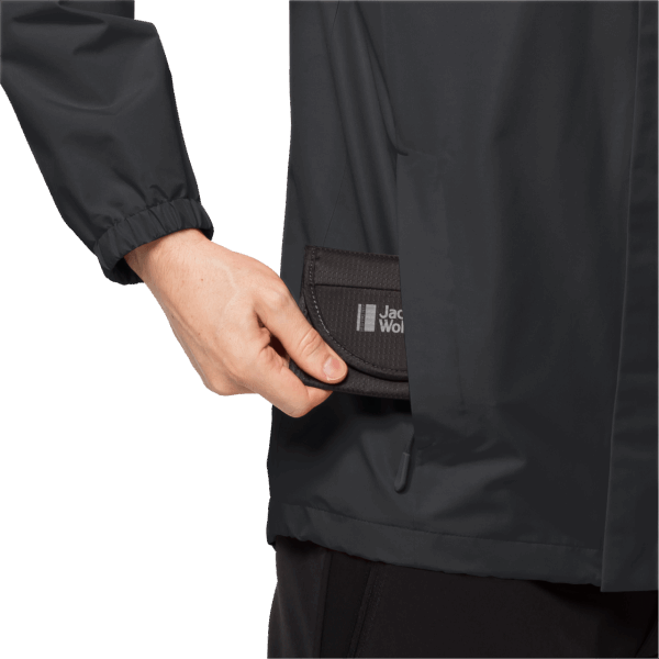 Zwarte Heren Jas Stormy Point 2l Origin Jack Wolfskin