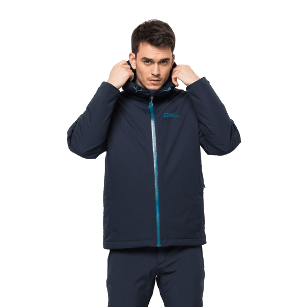 Originele Jack Wolfskin Heren Wisper Geïsoleerde Jas Nachtblauw