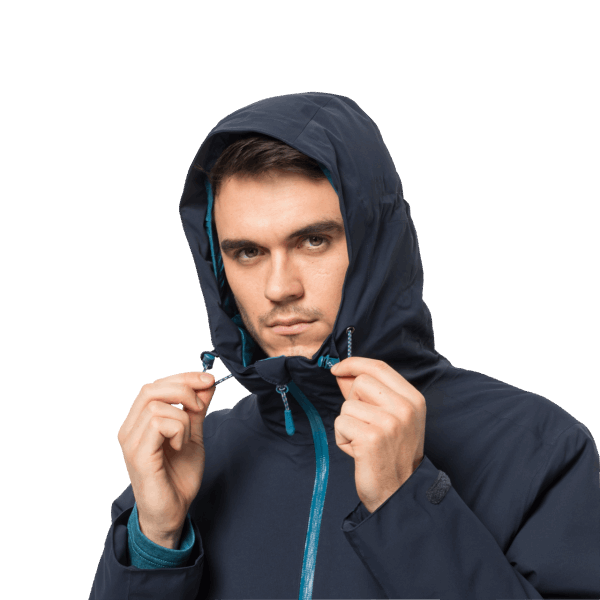 Originele Jack Wolfskin Heren Wisper Geïsoleerde Jas Nachtblauw