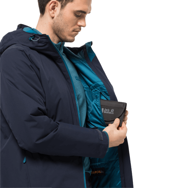 Originele Jack Wolfskin Heren Wisper Geïsoleerde Jas Nachtblauw