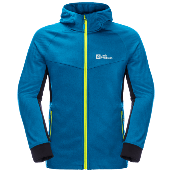 Hot Blue Pacific Jack Wolfskin Heren Hydro Grid Hooded Full-zip