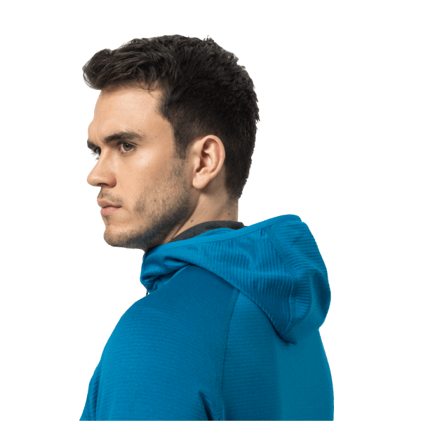 Hot Blue Pacific Jack Wolfskin Heren Hydro Grid Hooded Full-zip