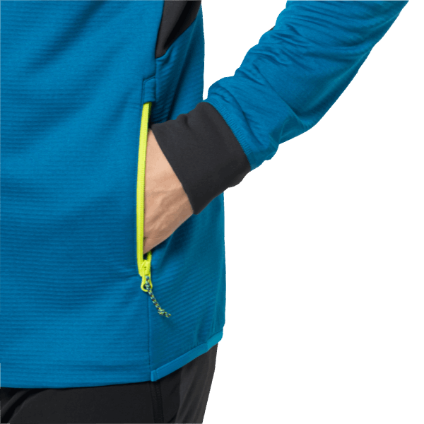 Hot Blue Pacific Jack Wolfskin Heren Hydro Grid Hooded Full-zip