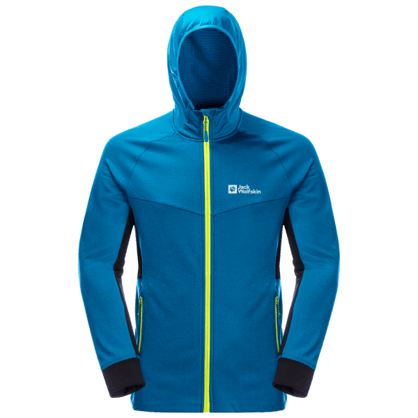Hot Blue Pacific Jack Wolfskin Heren Hydro Grid Hooded Full-zip