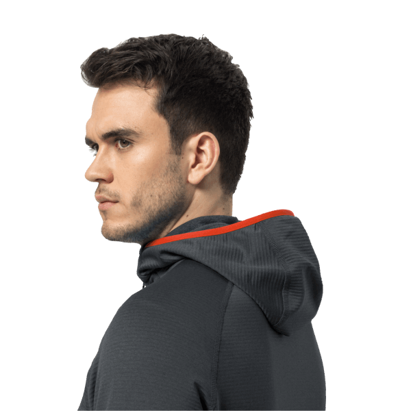 Hydro Grid Jack Met Volledige Rits En Capuchon Voor Heren Wolfskin Phantom Nieuw