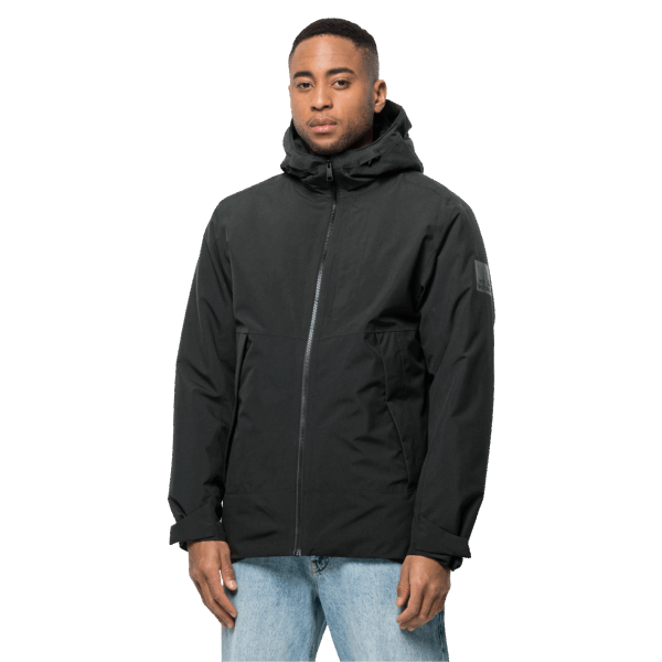 Jack Wolfskin Zwarte Tempelhof Jas Voor Heren