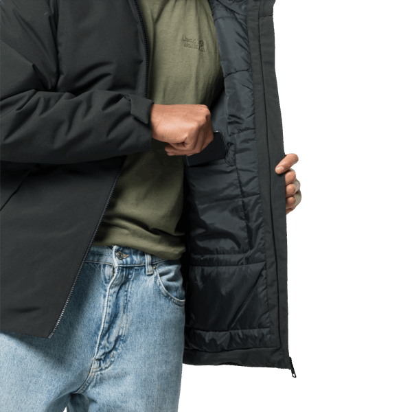 Jack Wolfskin Zwarte Tempelhof Jas Voor Heren