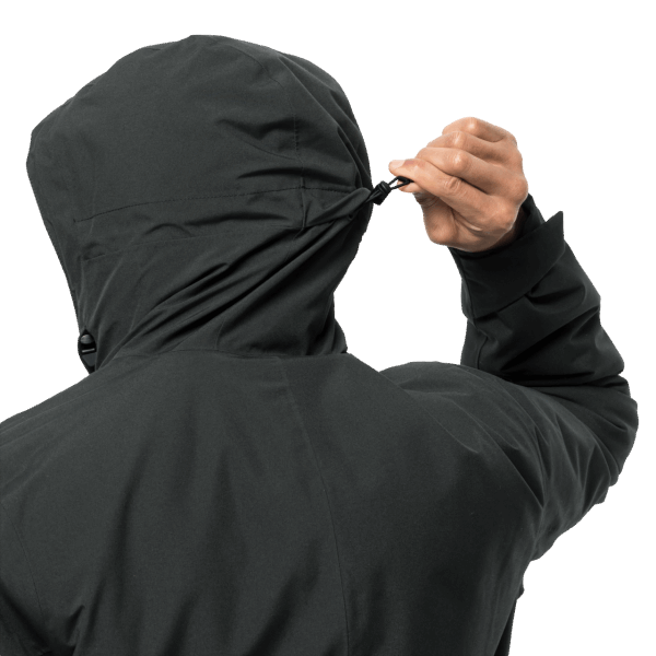 Jack Wolfskin Zwarte Tempelhof Jas Voor Heren