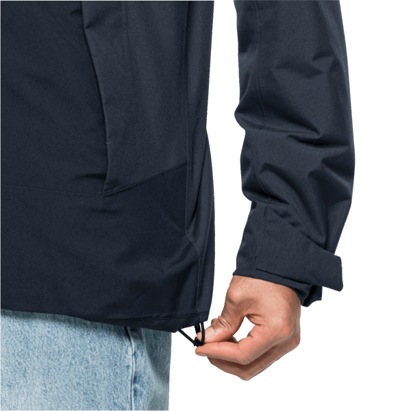 Jack Wolfskin Originele Heren Tempelhof Jas Nachtblauw