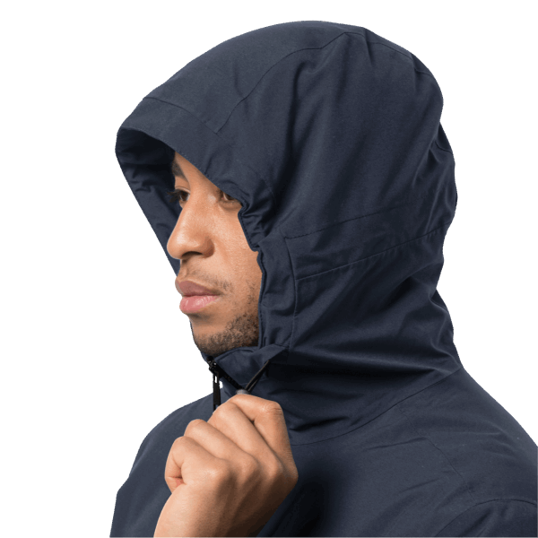 Jack Wolfskin Originele Heren Tempelhof Jas Nachtblauw