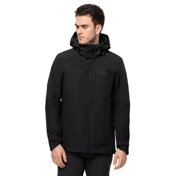 Best Jack Wolfskin Heren Romberg 3in1 Jas Zwart