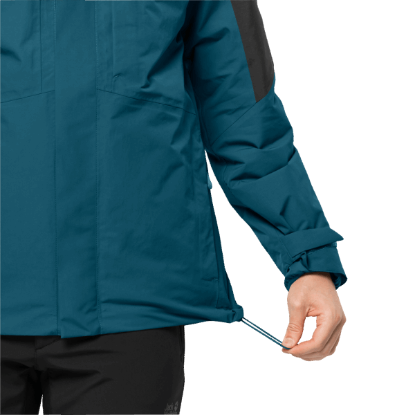 Nieuwe Blauwe Koraal Jack Wolfskin Heren Romberg 3in1 Jas