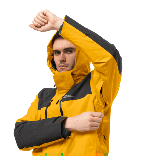 Heren Jasper 3in1 Jack Jack Wolfskin Collections Potig Geel Xt