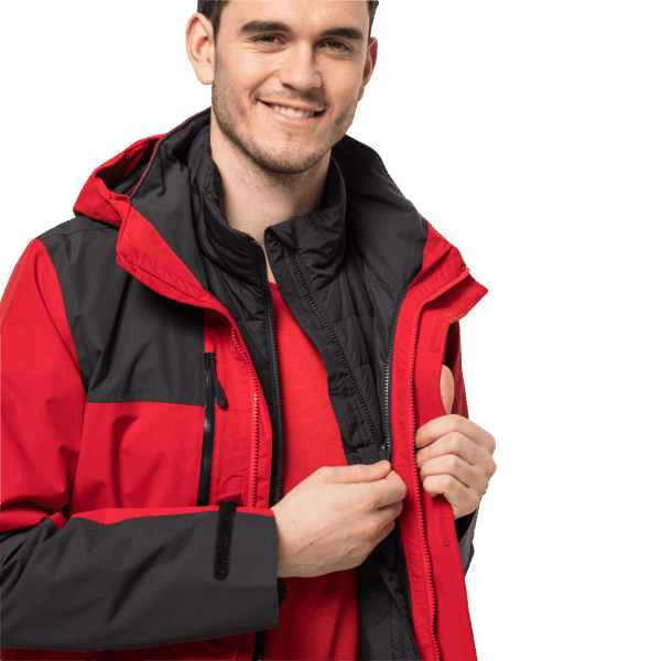 Herenjasper 3in1 Jack Adrenaline Red Jack Wolfskin Origin