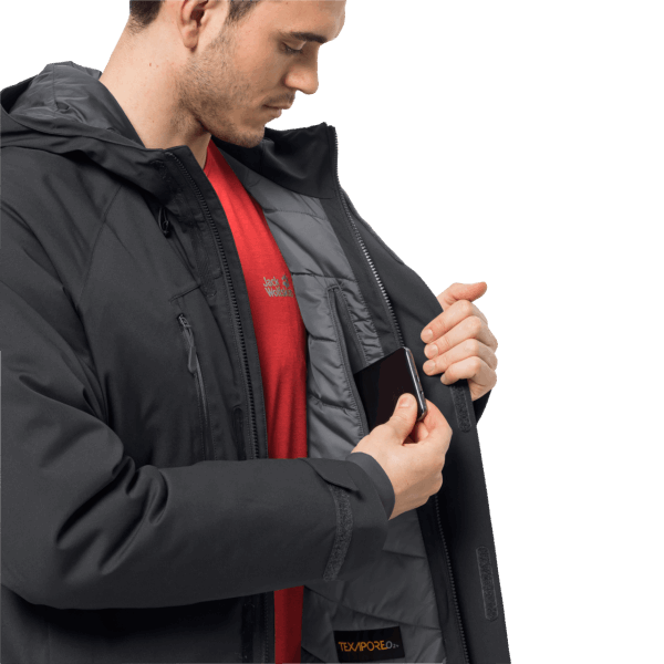 Herenjack Met Troposfeerisolatie, Zwarte Origins Jack Wolfskin