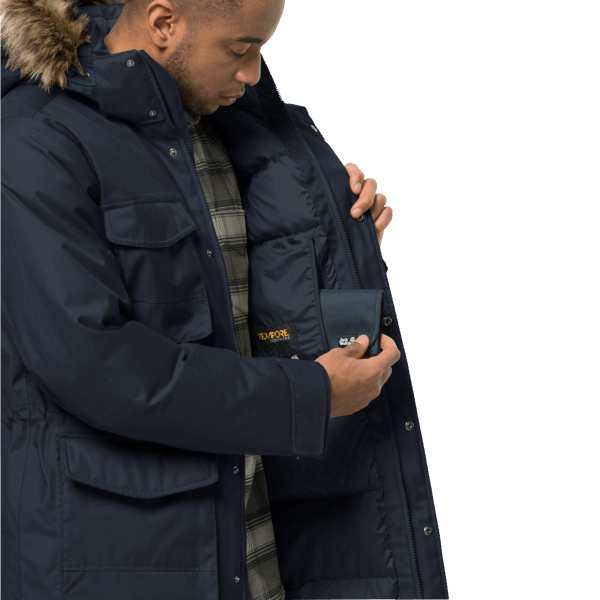 Jack Wolfskin Night Blue Heren Winterfrost Donsparka Hot